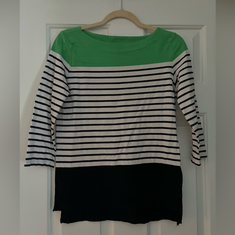 Talbots small, petite every day striped long sleeve tee